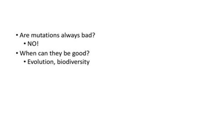 Are mutations always bad?