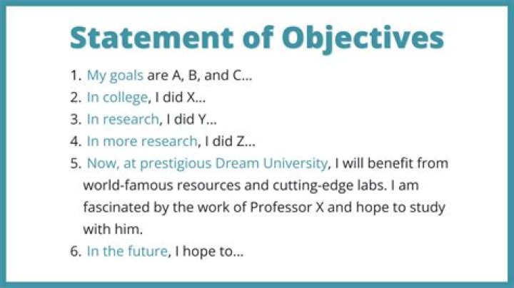 By statement of objectives?