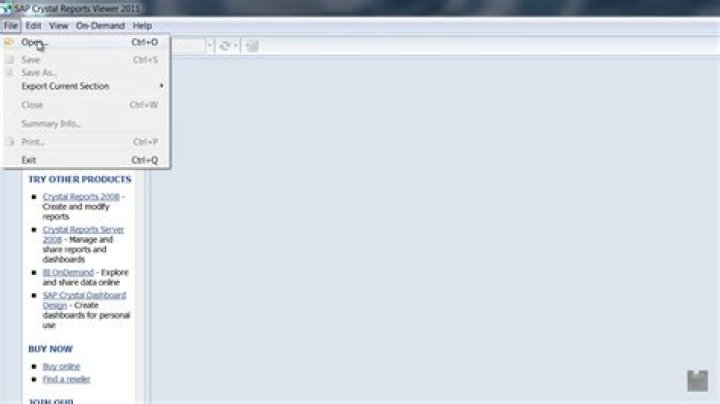 Can't open rpt file?