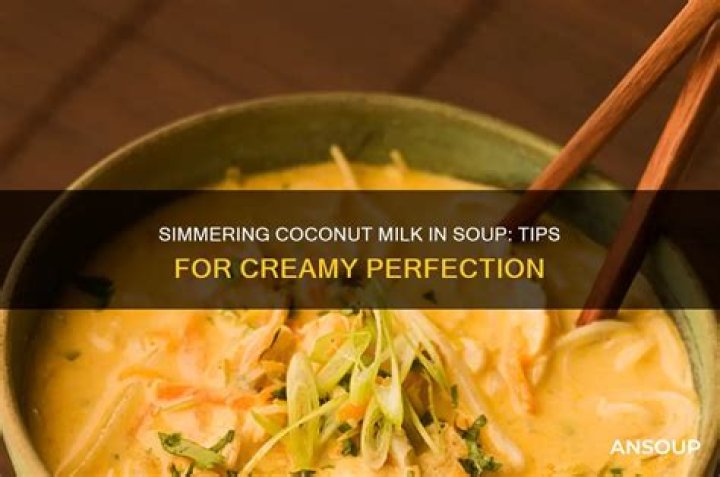 Can coconut milk be simmered?
