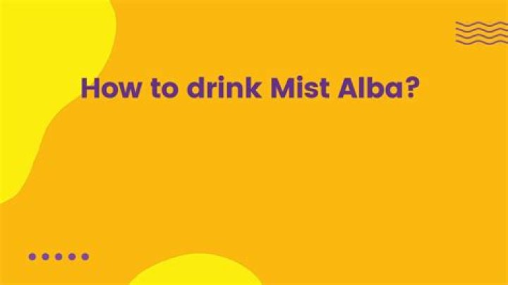 Can i drink mist alba while breastfeeding?