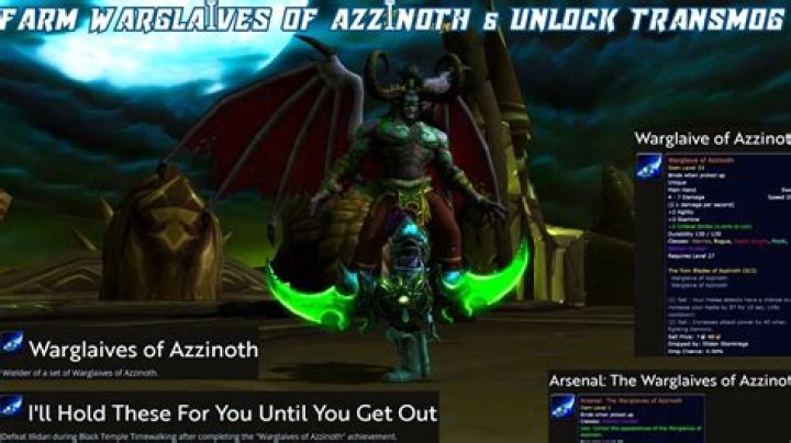 Can rogues transmog warglaives of azzinoth?
