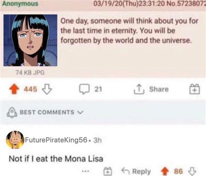 Could you eat the mona lisa?