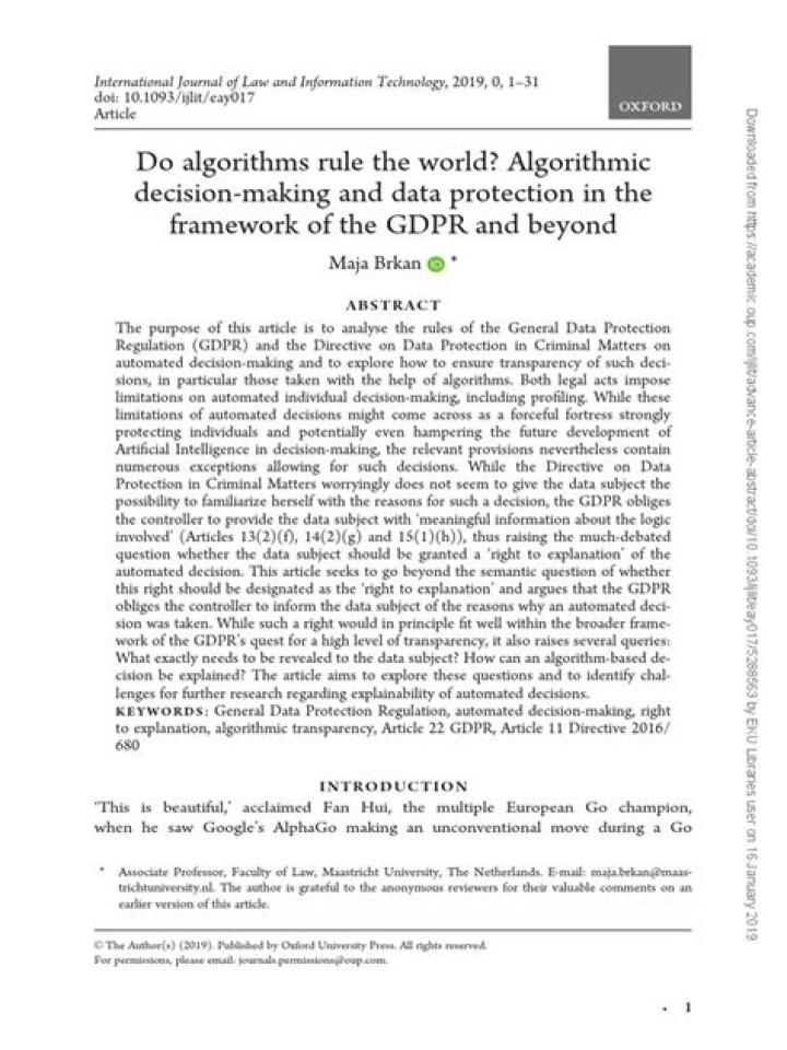 Do algorithms rule the world?
