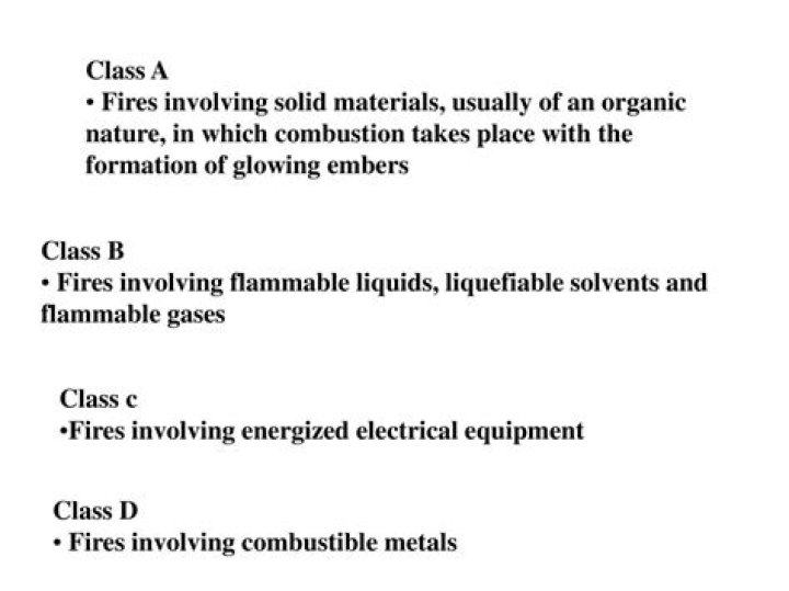 Do class a fires involve flammable liquids?