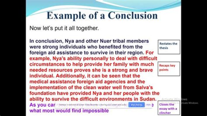 Do conclusions have to be long?