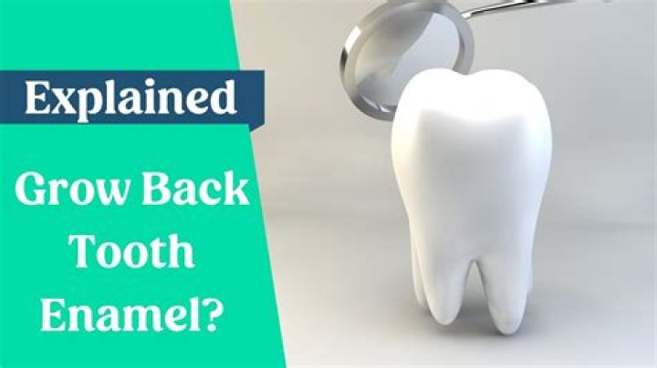Do enamel grow back?