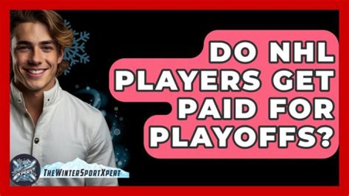 Do nhl players get paid for playoffs?
