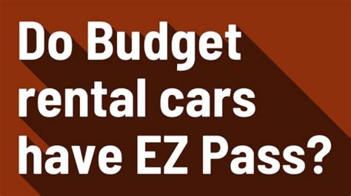 Do rental cars have ez pass?