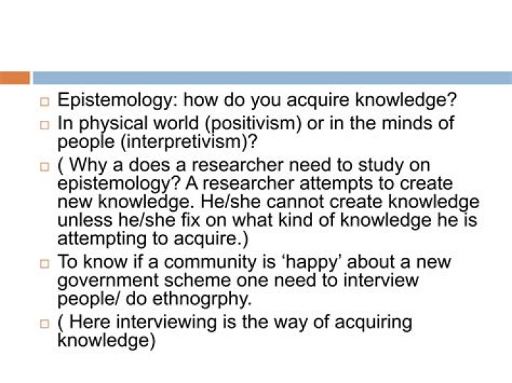 Do we study epistemology?