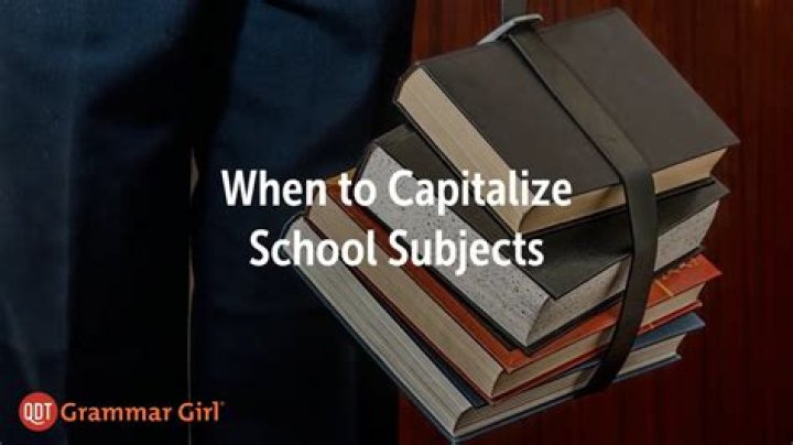 Do you capitalize school subjects?