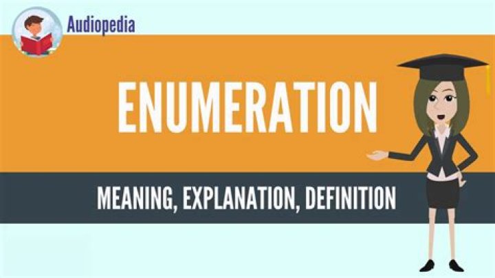 Does enumerate mean explain?