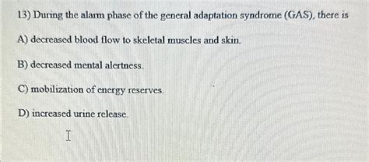 During the alarm phase of the general adaptation?