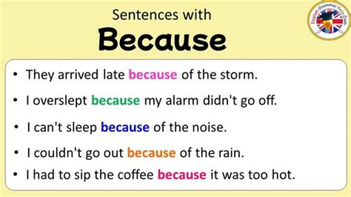 For instead of because?