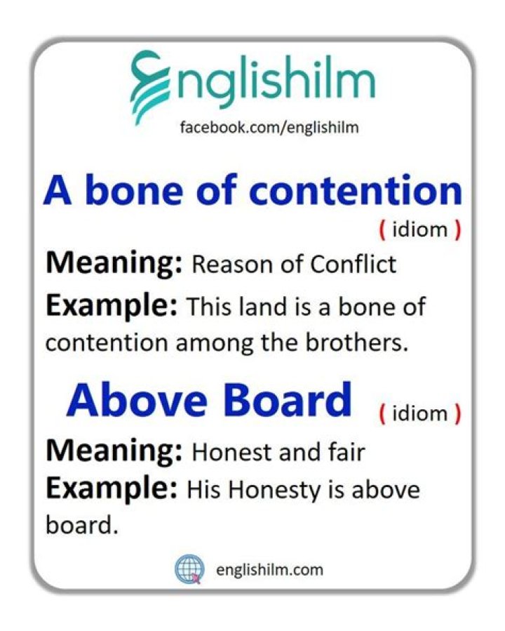 How a bone of contention?