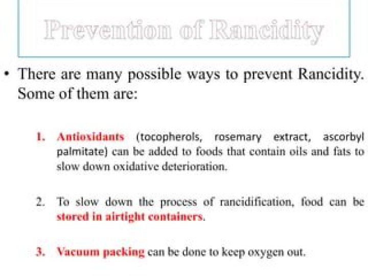 How does rancidification work?