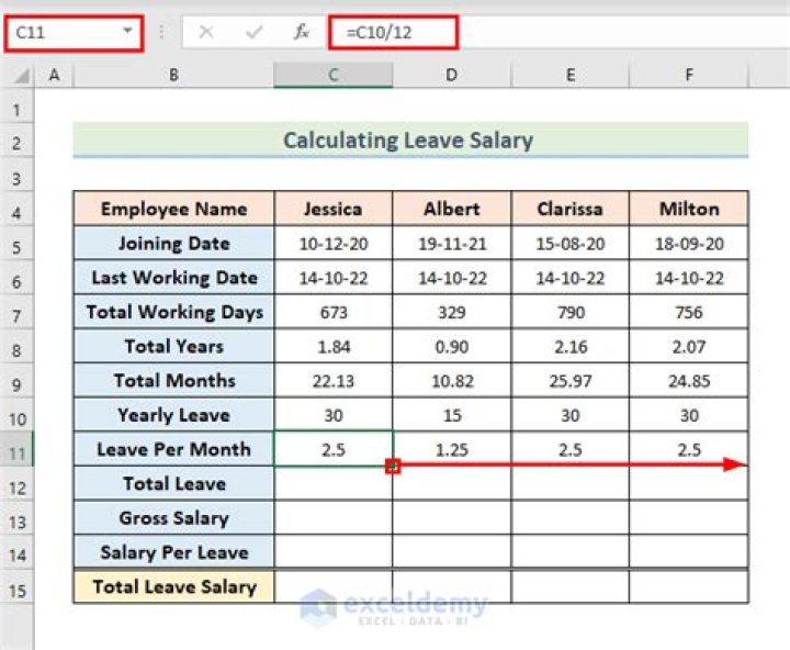 How earned leave is calculated?