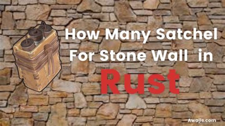 How much satchels for stone wall?