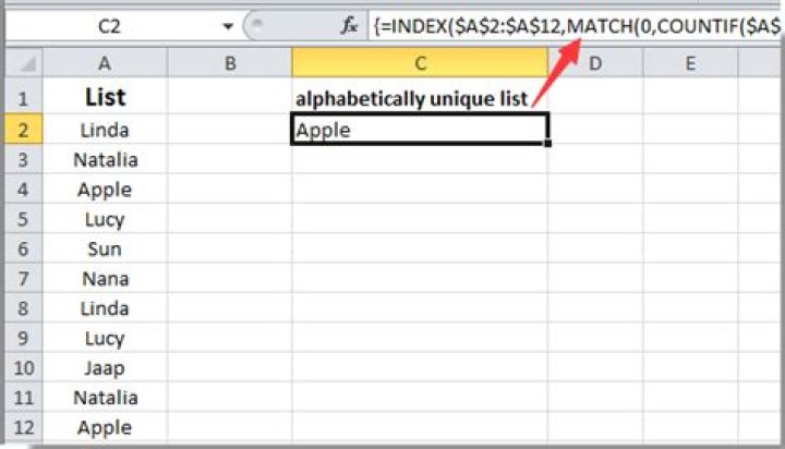 How to alphabetise in excel?