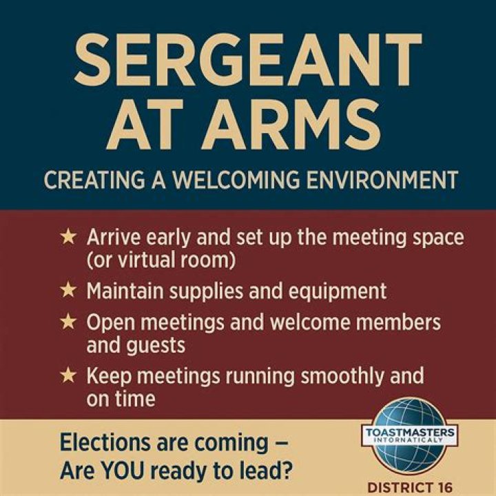 How to be a good sergeant at arms?