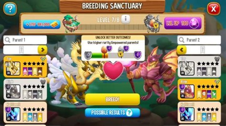 How to breed on dragon city?