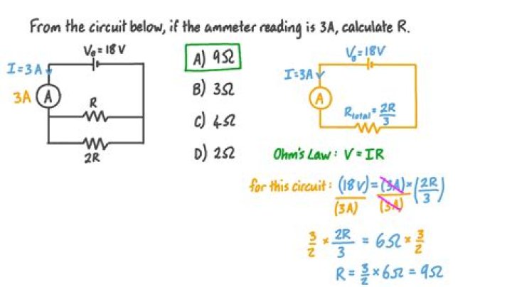 How to find ammeter reading?