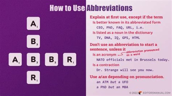 How to use abbreviations in a sentence?