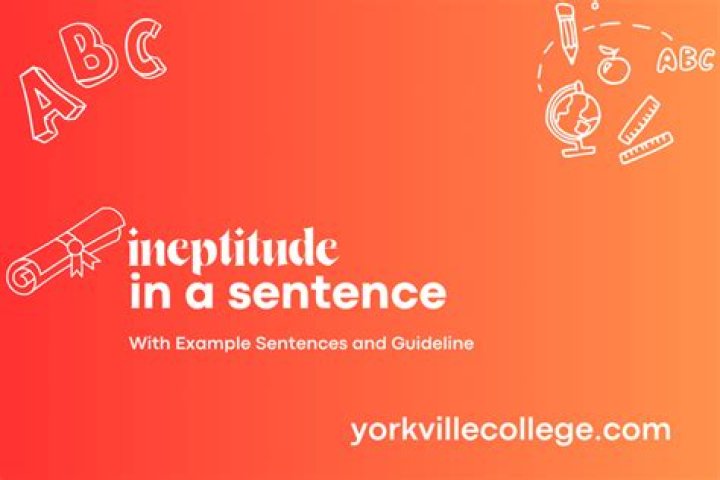How to use ineptitude in a sentence?
