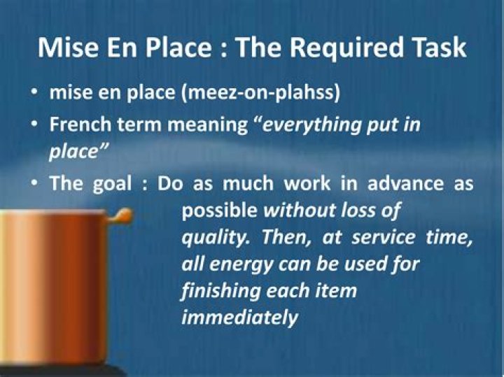 In mise en place meaning?