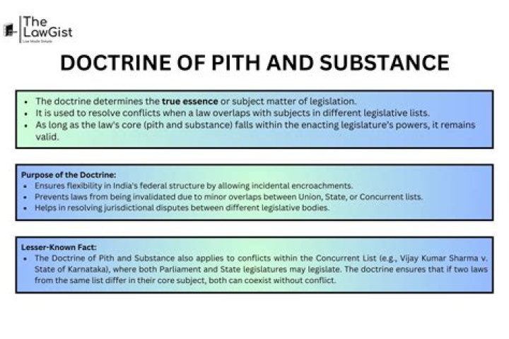 In pith and substance?