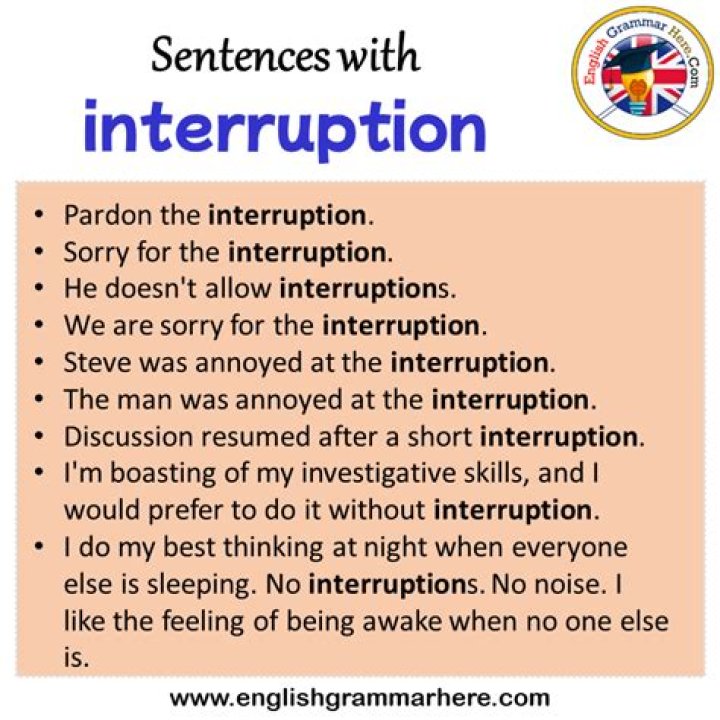 Interruption in a sentence?
