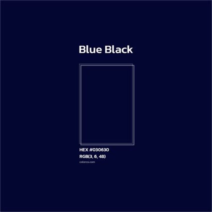 Is blue black a colour?
