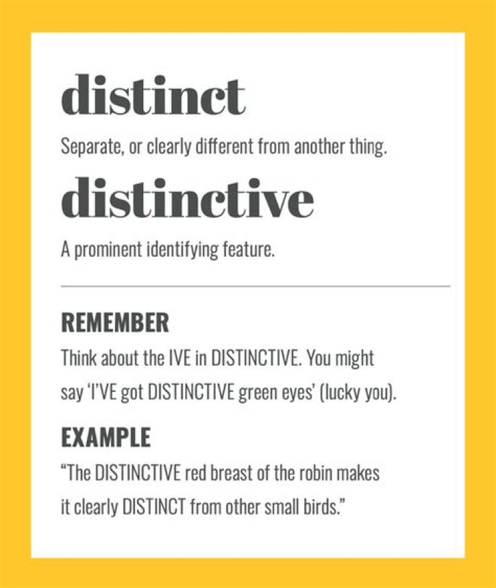 Is distinctive a real word?