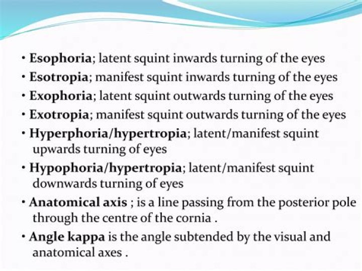 Is esophoria a lazy eye?