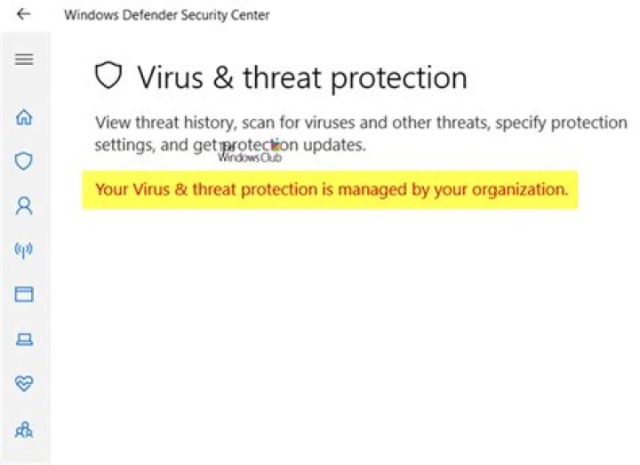 Is managed by your organization a virus?