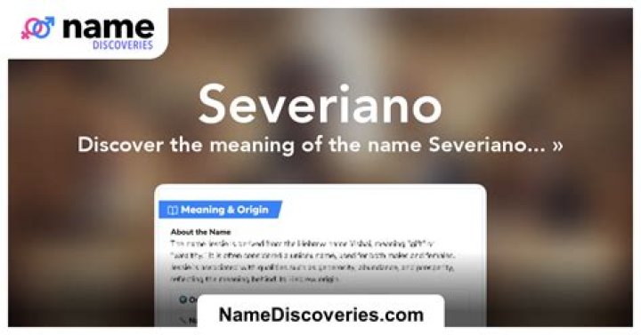 Is severiano a male name?