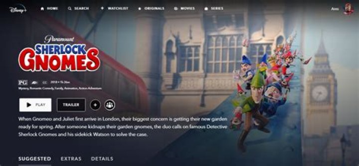 Is sherlock gnomes on disney plus?