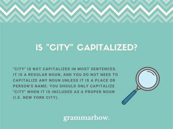 Is the city of capitalized?