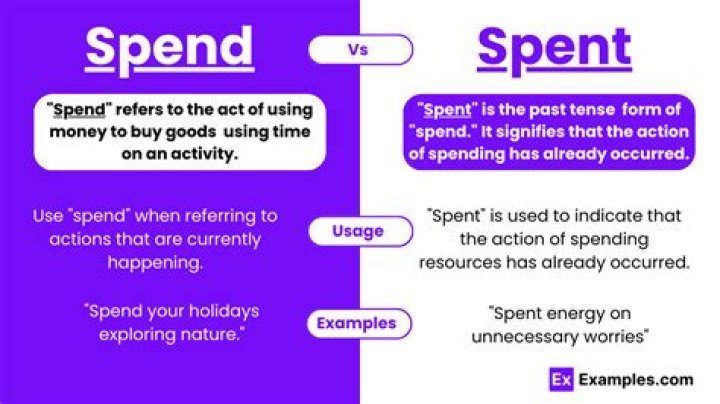 Is the difference between spend and spent?