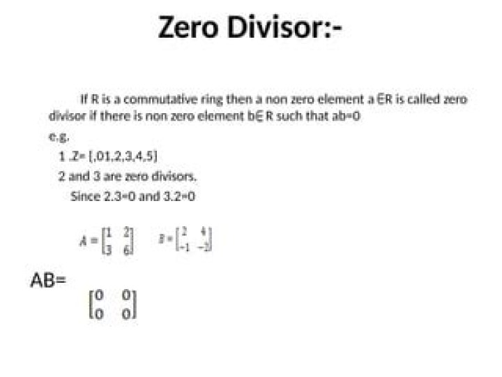 Is zero divisors commutative?