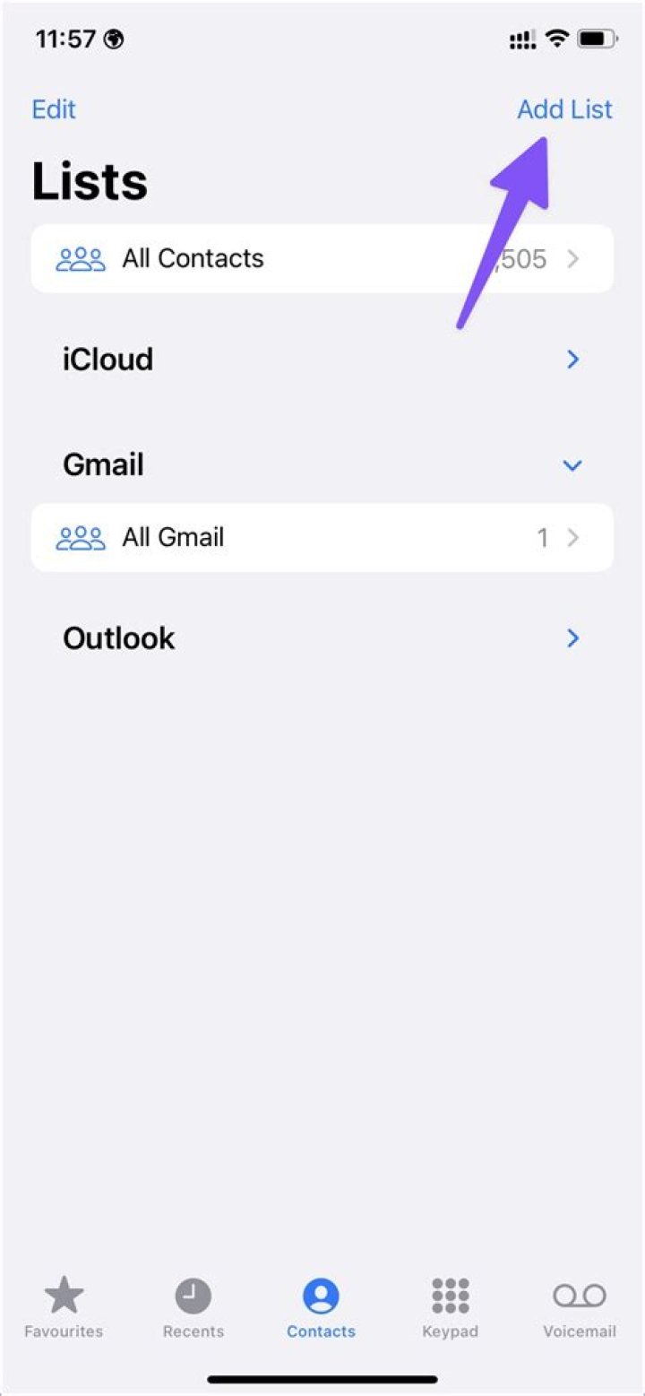 On contacts on iphone?