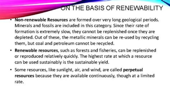 On the basis of renewability?