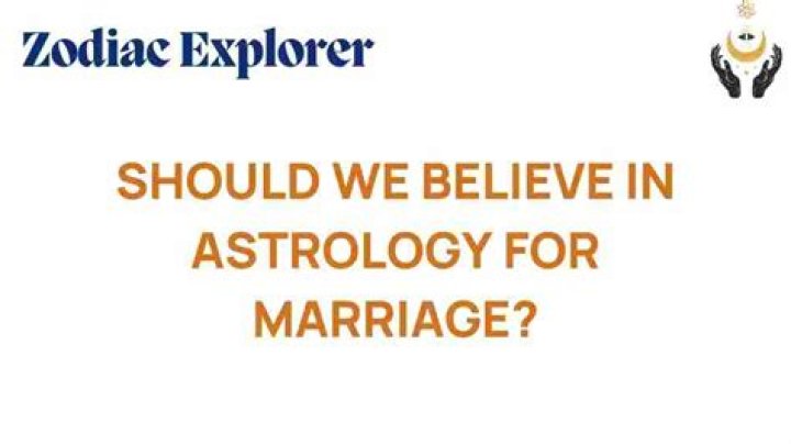 Should we believe in astrology for marriage?
