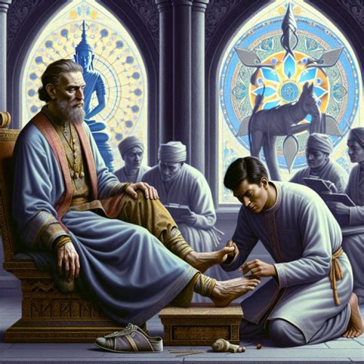 Was diseased in his feet?