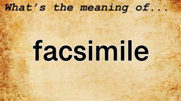 Was does facsimile mean?