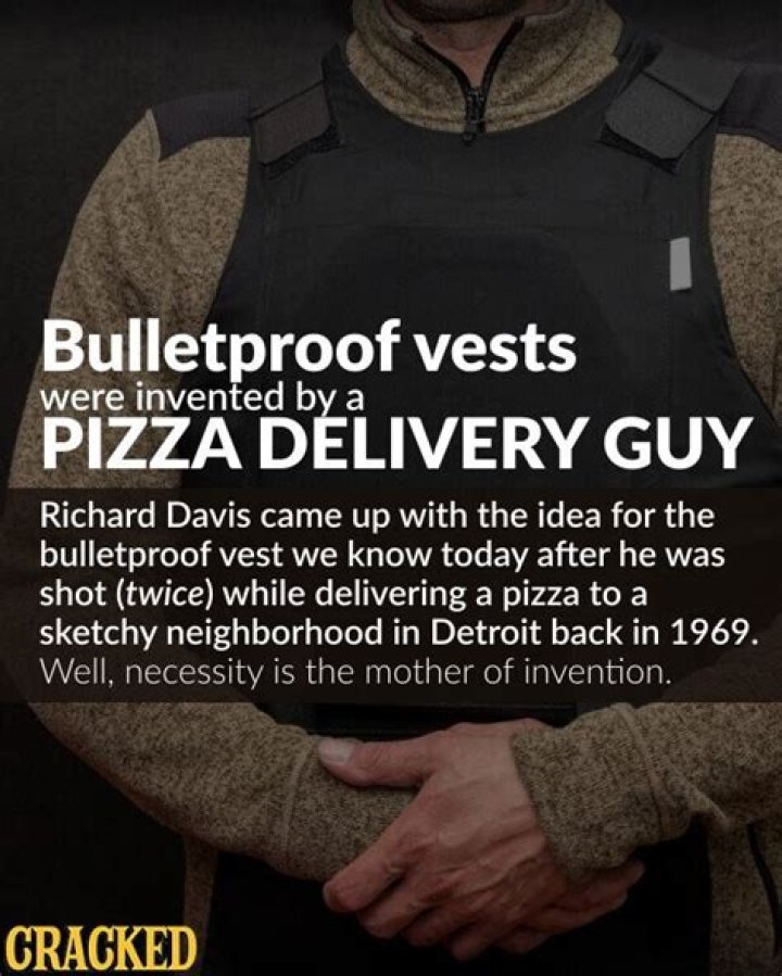 Was the bulletproof vest invented by a pizza guy?