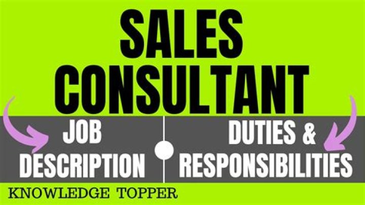 What's a sales consultant?