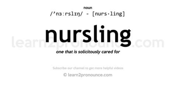 What's the definition of nursling?