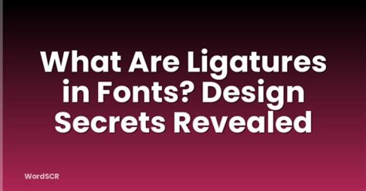 What are ligatures in fonts?