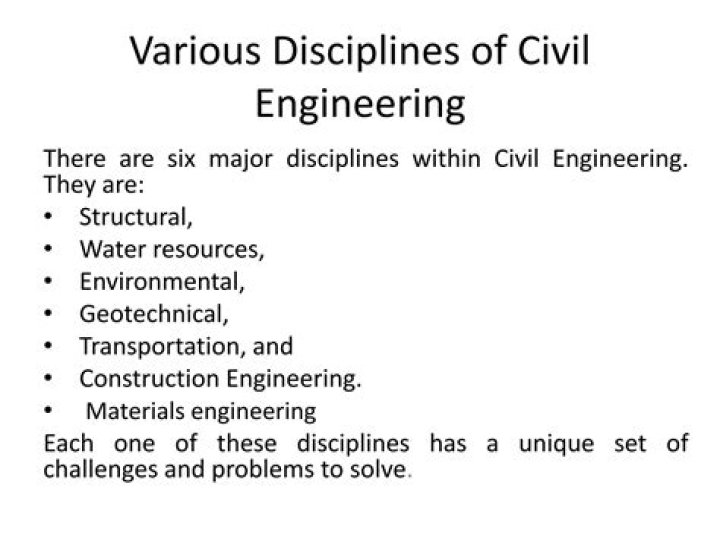 What are the sub disciplines of civil engineering?